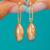 Victorian 15ct Gold Egg Torpedo Drop Earrings
