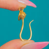 9ct Gold Repousse Orb Hook Charm-Holder