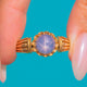 Heavy Antique 18ct Gold 1.40ct Star Sapphire Cabochon Ring c.1886
