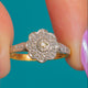 18ct Gold Diamond Flower Cluster Ring