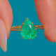 9ct Gold Emerald Pear Shape Ring, 1.55ct Emerald