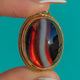 Glowy Victorian Banded Agate Charm Pendant