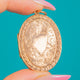 Victorian 9ct Gold Oval Engraved Locket