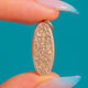 Antique Hallmarked 9ct Gold Engraved Oval Charm