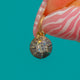 Georgian 9ct Gold & Silver Collet-Set Diamond Charm