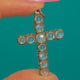 Edwardian Sterling Silver 2.80ct Moonstone Cross Pendant