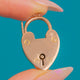 Large Antique 9ct Gold Padlock Pendant c.1907
