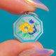 Antique Silver Pansy Flower Silver Charm, Thomas L Mott