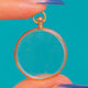 Edwardian 9ct Gold picture locket, round glass face on blue background