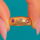 Ruby and Diamond star-set ring, front