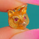Victorian 9ct Gold Fox Charm with Red Spinel Eyes c.1897