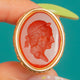 Ornate Antique Carnelian Intaglio Portrait Fob Seal