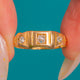 Antique 18ct Gold Diamond Three Stone Buckle Ring c.1881