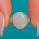 Art Deco 18ct Gold Opal Diamond Ring