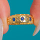 15ct Gold Sapphire Diamond Gypsy Ring c.1899