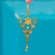Art Nouveau 18ct Gold Aquamarine Pearl Drop Pendant