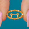Antique 15ct Gold Pearl Buckle Brooch