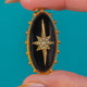 Victorian 18ct Gold Onyx Pearl Starburst Locket Pendant