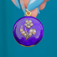 Victorian 18ct Gold Blue Enamel Forget-Me-Not Mourning Locket, in Original Box