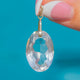 Art Deco Silver Faceted Rock Crystal Pendant