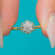 Art Deco 18ct Gold Old Mine Cut Diamond Flower Cluster Ring c.1920s