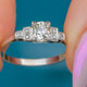 Art Deco 18ct Gold & Platinum Old Mine Cut Diamond Ring, 0.70ct
