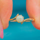 Vintage 9ct Gold Opal Crossover Ring
