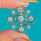 Antique 14ct Gold Diamond Pendant, 1.46cts Old Mine-Cut Diamonds