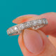 1.60ct Platinum Art Deco Diamond Eternity Ring- Engraved Profile
