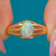 18ct Gold Art Deco Opal Belcher Ring