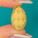 14ct Gold Engraved Oval Pendant, Late Art Deco c.1930