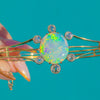 15ct Gold Celestial Opal Diamond Star Bangle in Box