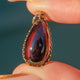 Victorian Garnet Cabochon Teardrop Charm