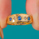 Victorian 18ct Gold Sapphire Diamond Gypsy Ring