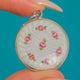 Edwardian Silver White Guilloche Enamel & Roses Locket