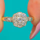 Edwardian 18ct Gold Diamond Cluster Ring, 0.35ct Diamond