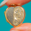 Art Deco 9ct Gold Engraved Heart Locket