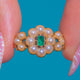RARE Georgian 18ct Gold Emerald Natural Pearl Cluster Ring c.1820, Locket Back