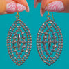 Georgian 9ct Gold Cut Steel Drop Earrings