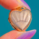 Art Deco 9ct Gold Sunburst Heart Locket