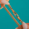 Heavy 24.5g 9ct Gold Curb Chain 2 x Dog Clip Clasps