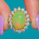 9ct Gold Opal Cluster Cocktail Ring, 4.30ct Opal