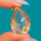 9ct Gold Citrine Faceted Pear Briolette Pendant, 34.00ct