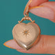 9ct Gold Diamond Star Puffy Heart Locket