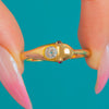 15ct Gold Diamond Garnet Ouroboros Snake Ring