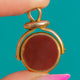 15ct Gold Bloodstone Carnelian Spinner Fob c.1893