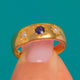 18ct Gold Sapphire Diamond Gypsy Ring c.1886