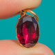 Foiled Georgian 9ct Gold Flat-Cut Garnet Charm
