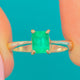 Vintage 9ct White Gold Emerald Solitaire Ring, 1.02ct Emerald