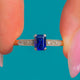 1920's Art Deco 9ct Gold Sapphire Engagement Ring, Diamond Shoulders